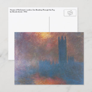 Houses of Parliament, London by Claude Monet Postcard