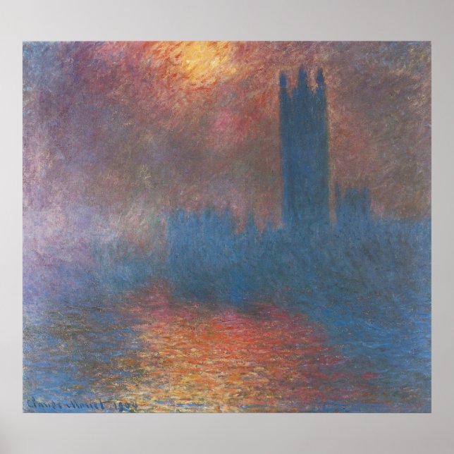 Houses of Parliament, London by Claude Monet Poster (Front)
