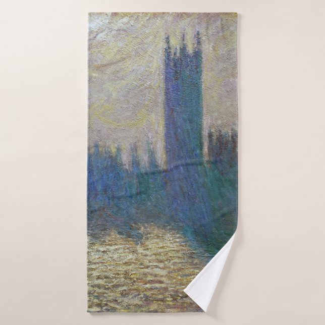 Houses of Parliament (London), Monet Bath Towel (Bath Towel)