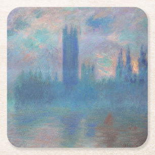 Houses of Parliament (London), Monet Square Paper Coaster