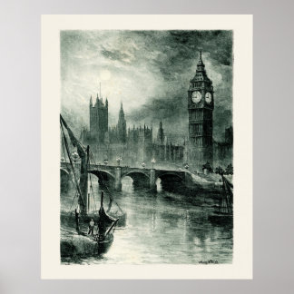 Houses of Parliament, London Poster