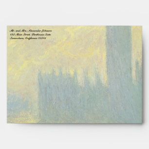 Houses of Parliament, Stormy Sky by Claude Monet Envelope