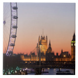 Houses of Parliament & the London Eye Tile