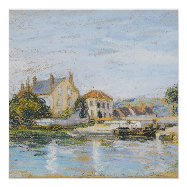 Houses On The Edge Of The Lock Of La Garonne Sisle Poster (Front)