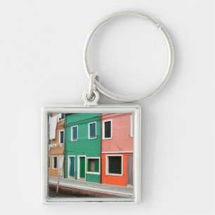 Houses on the waterfront key ring