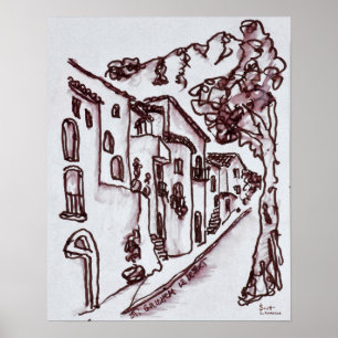 Houses   Saint-Guilhem-Le-Desert, France Poster