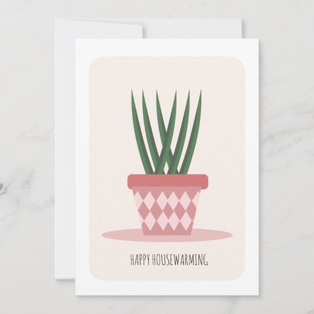 Housewarming Aloe Potted Plant New Home Party   (Front)