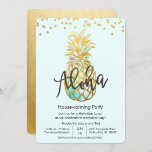Housewarming Aloha Luau Party Invitation