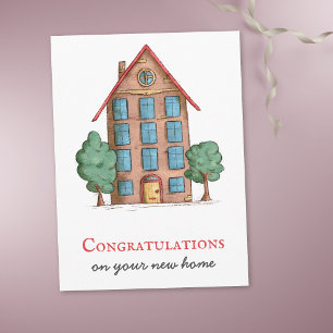 Housewarming Apartment Building Card
