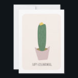 Housewarming Cactus Tall House Plant New Home Card<br><div class="desc">Housewarming card with cactus plant</div>