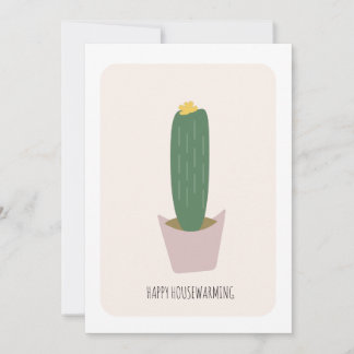 Housewarming Cactus Tall House Plant New Home Card