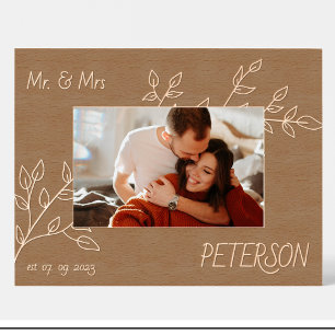 Housewarming Flowers Custom Wood Picture Frames