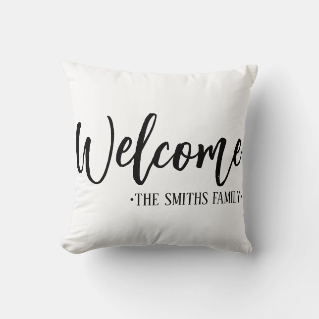 Housewarming Gift / Family Name custom / Personal Cushion (Front)