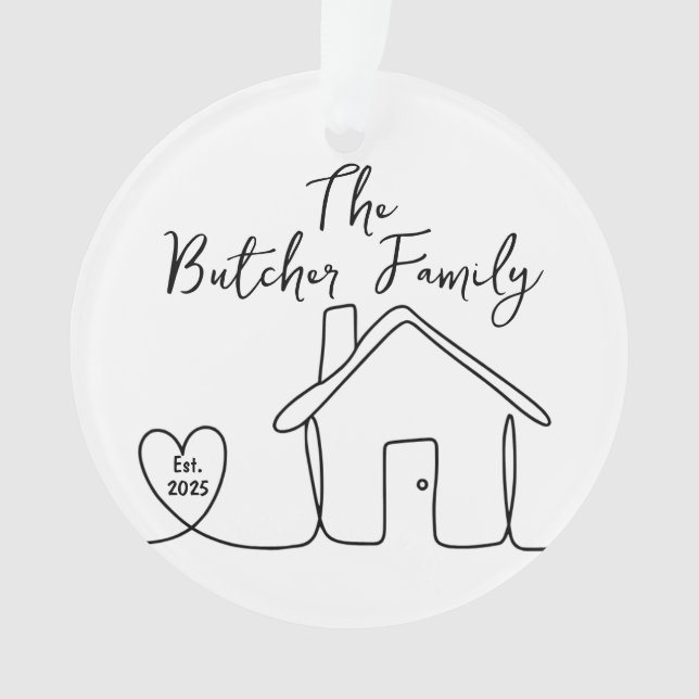 Housewarming gift, New Home, Personalized Gift Ornament (Front)
