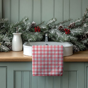 Housewarming Gift Red Black Plaid Towel Style