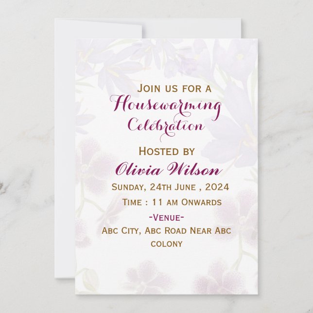 Housewarming Invitations  (Front)