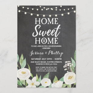 Housewarming Party Chalk Rustic New Home Invite