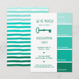 Housewarming Party Invitation Paint Swatch