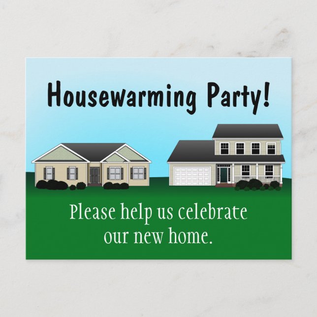 Housewarming Party Invitation Postcards (Front)