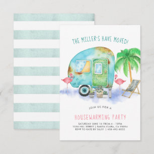 Housewarming Party Invitation Watercolor Trailer