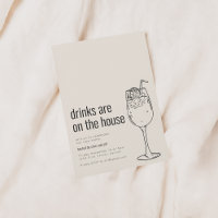 Housewarming Party Invitation with Cocktail