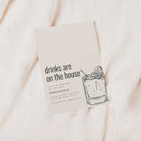 Housewarming Party Invitation with Cocktail