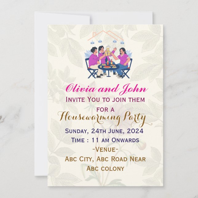 Housewarming Party Invitations  (Front)