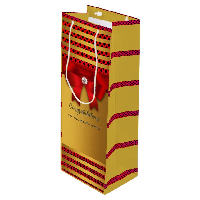 Housewarming Party & More-  Wine Gift Bag (Front Angled)