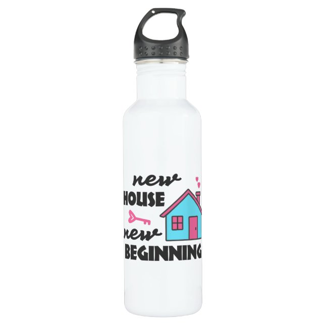 Housewarming party New House New Beginning 710 Ml Water Bottle (Front)