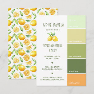 Housewarming Party Paint Chip Editable Colour Invitation