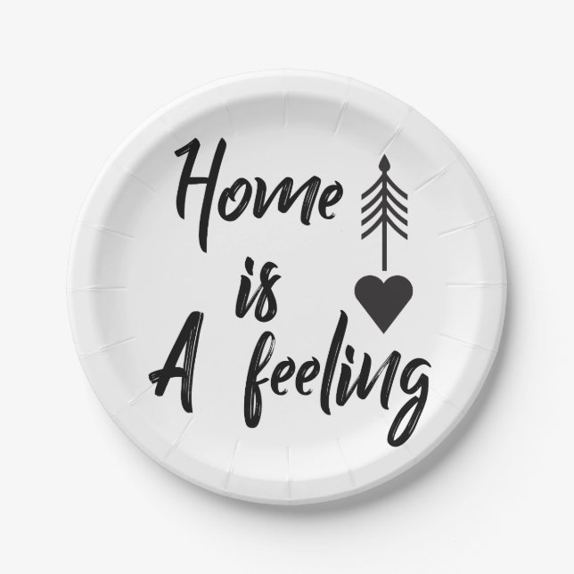 Housewarming party paper plate (Front)