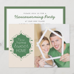 Housewarming Party Photo Invite / Green