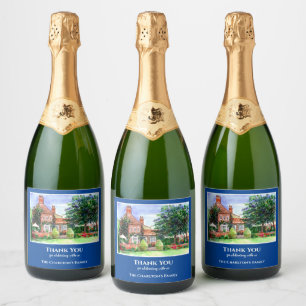 Housewarming The Manor House York England Garden Sparkling Wine Label