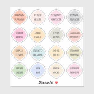 Housewife Index Tabs Binder Divider Bujo Planner