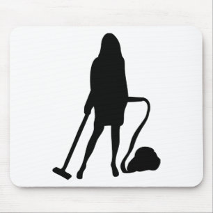 housewife - vacuum cleaner - cleaning mouse pad