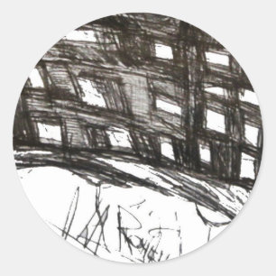 HOUSING CRASH CLASSIC ROUND STICKER