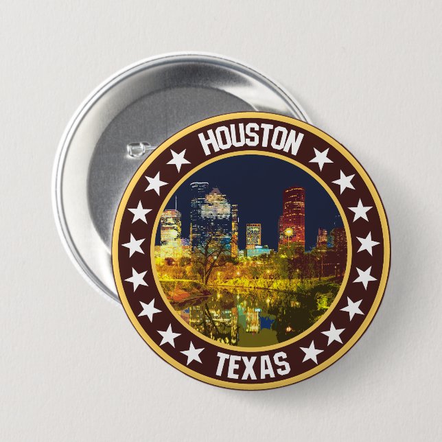 Houston                                            7.5 cm round badge (Front & Back)