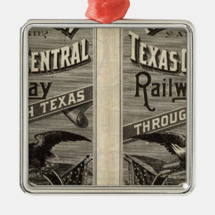 Houston and Texas Central Railway through Texas 2 Metal Tree Decoration