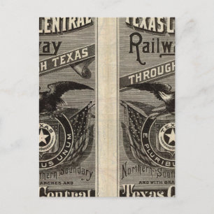 Houston and Texas Central Railway through Texas 2 Postcard