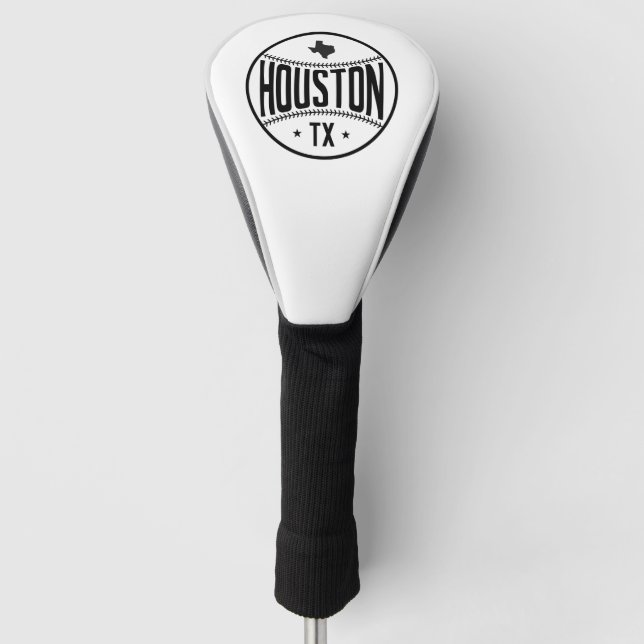 Houston Baseball Themed Golf Head Cover (Front)