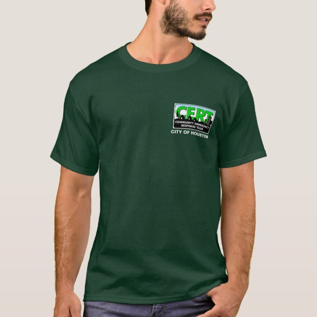 Houston CERT Long Sleeve (green) T-Shirt (Front)