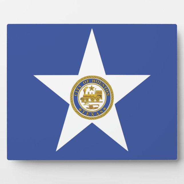 Houston City Flag Plaque (Front)