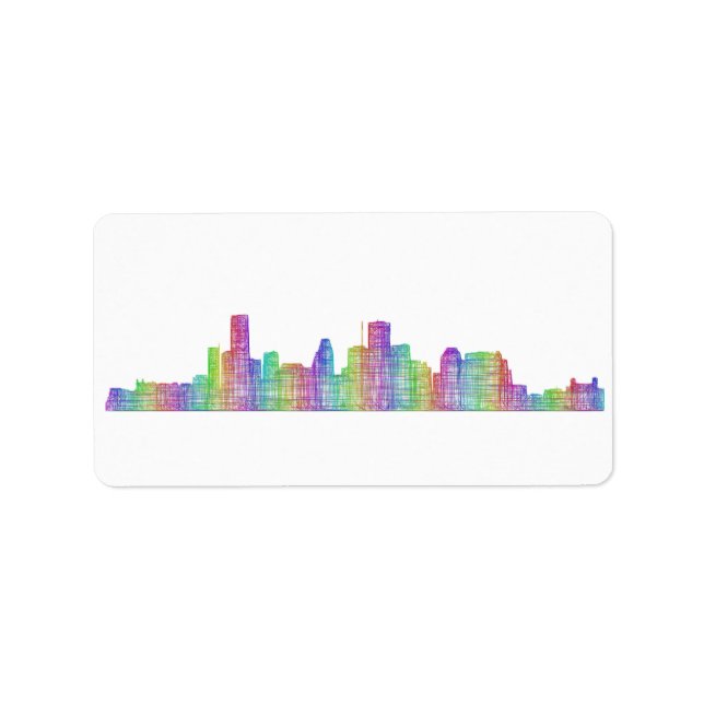 Houston city skyline label (Front)
