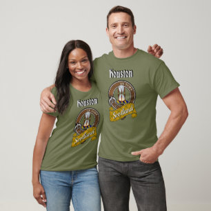 Houston Clan Badge & Tartan T-Shirt