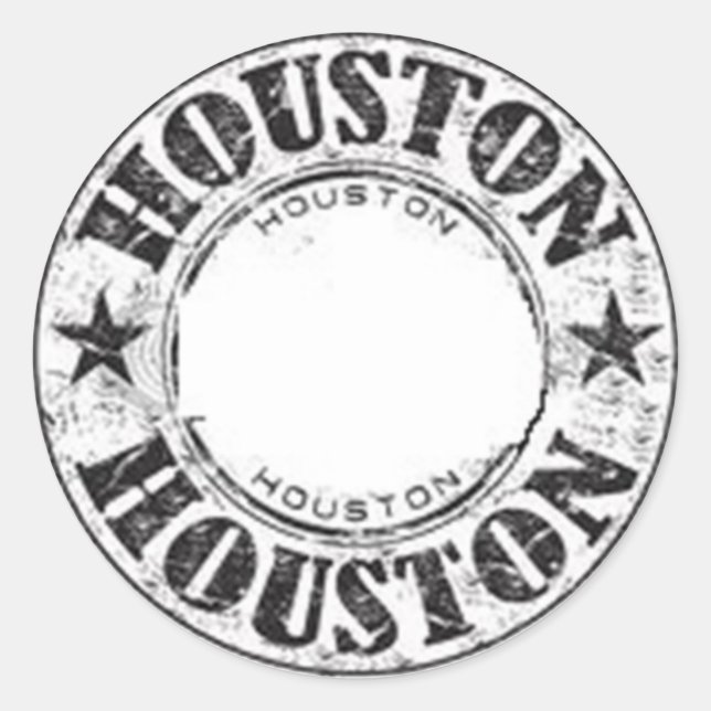 Houston Classic Round Sticker (Front)