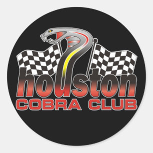 Houston Cobra Club Logo - December 2009 Classic Round Sticker