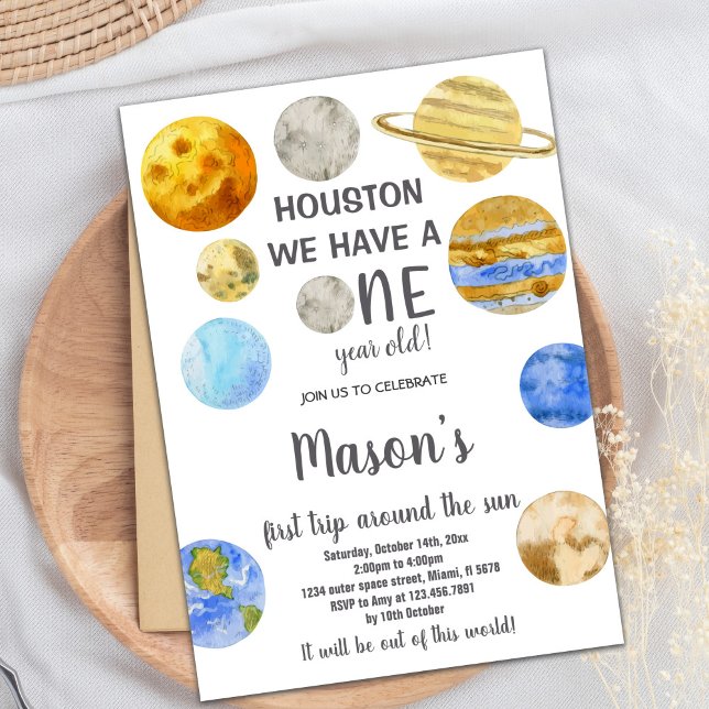 Houston Galaxy Birthday Invitation (Houston Galaxy Birthday Invitations)