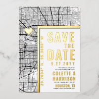 Houston Love Locator | Wedding Save the Date