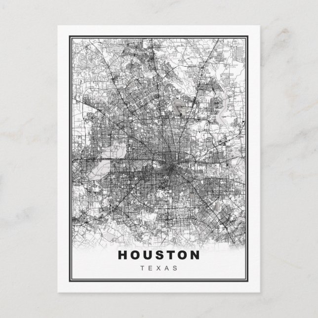 Houston Map Postcard (Front)