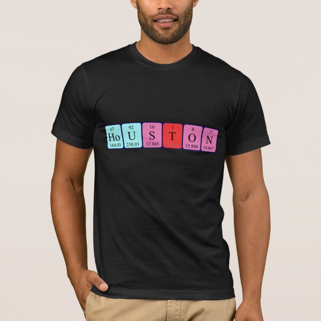 Houston periodic table name shirt (Front)